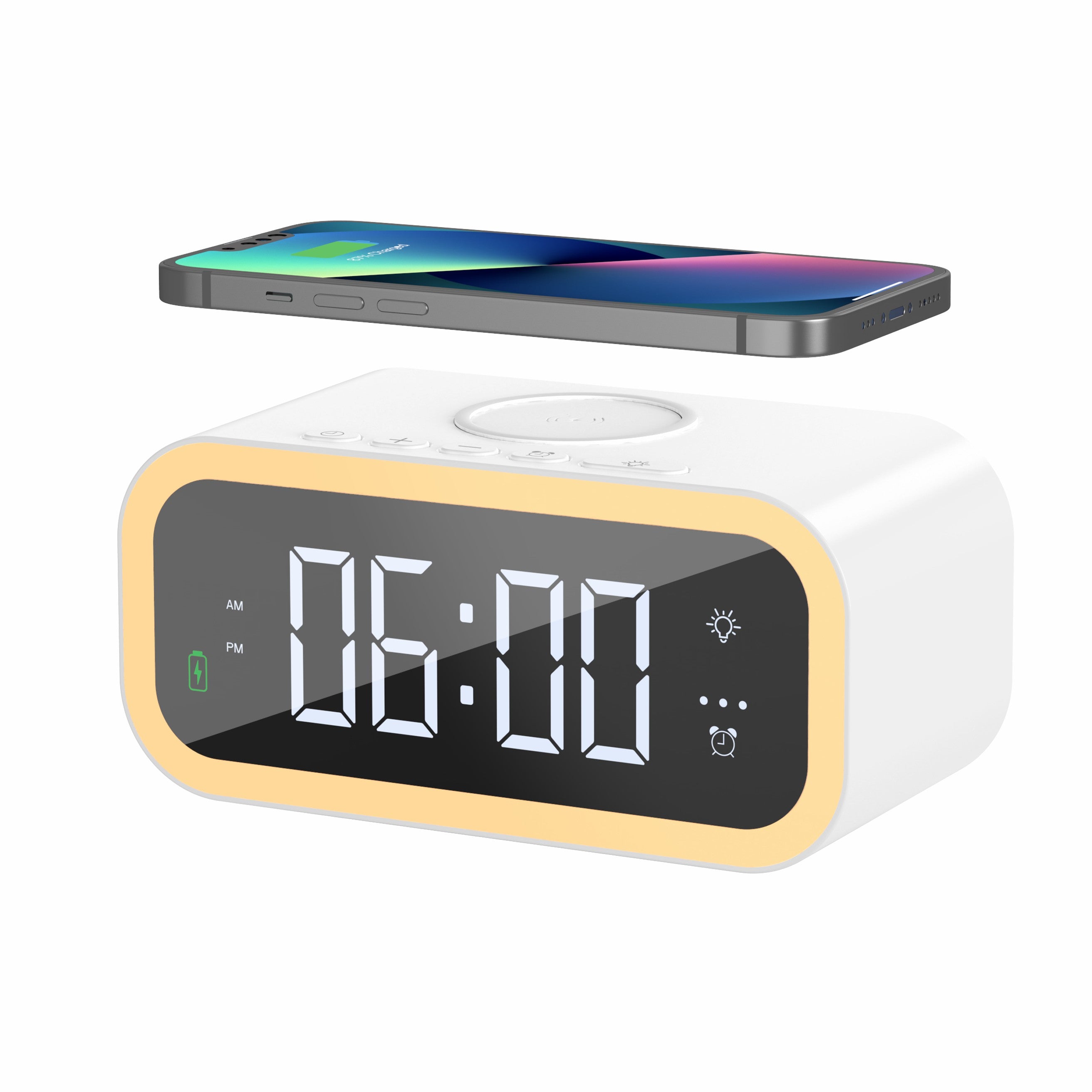 WIWU Wi-W015 15W Wireless Charger Phone Charging Stand Alarm Clock Night Light WIWU Wi-W015 15W Wireless Charger Phone Charging Stand Alarm Clock Night Light